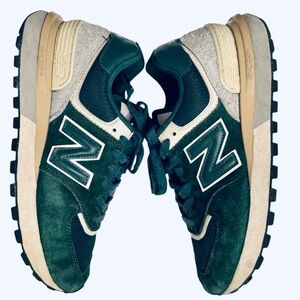 New Balance Legacy 574 Sneakers Suede  Green Mesh Women’s 9 / Men’s 7.5